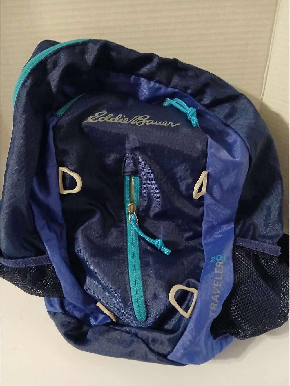 Eddie Bauer Rippac Traveler Back Pack EB Traveler 20L Blue Packable Adult